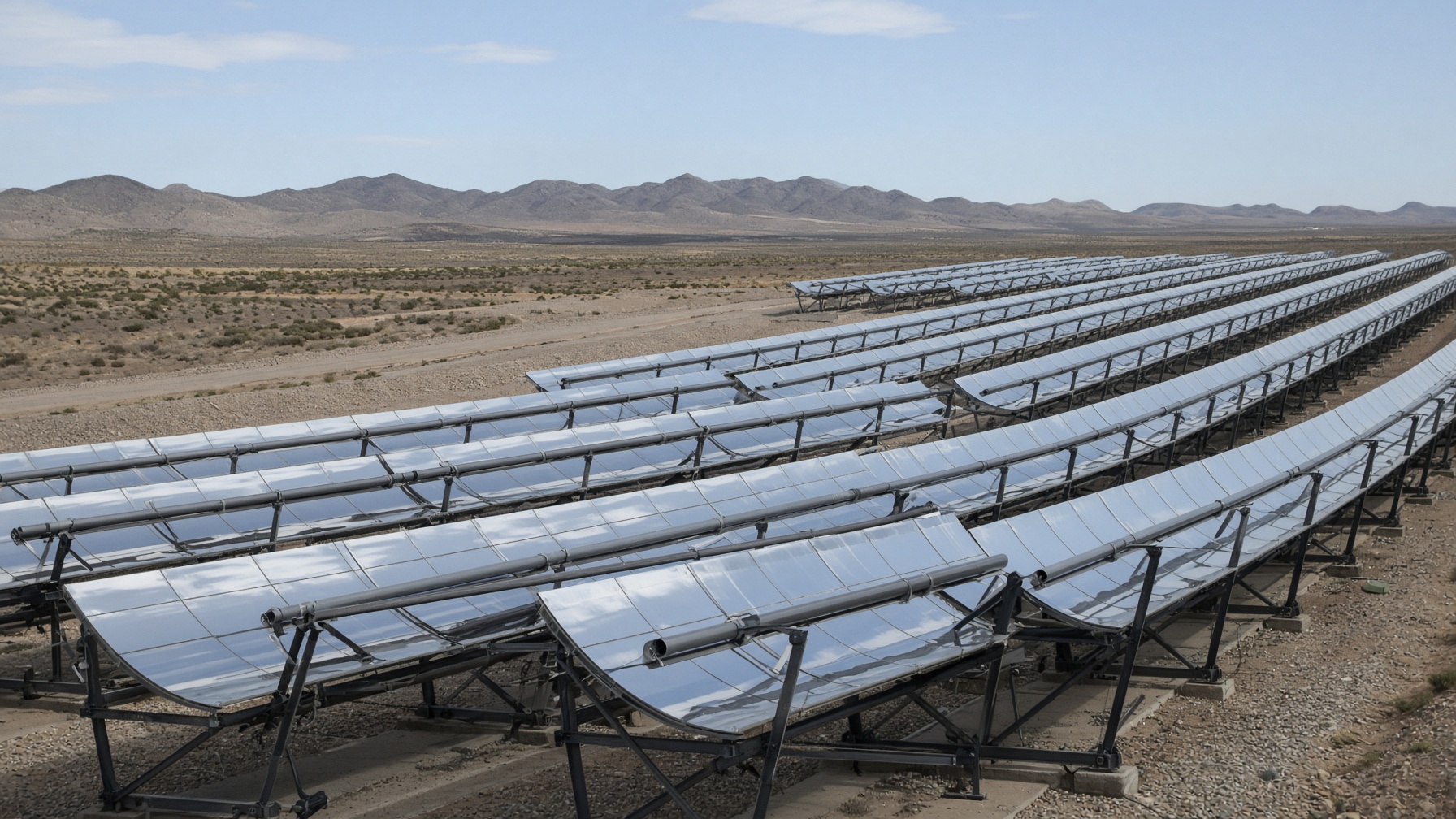 Bird-safe parabolic trough field for process heat